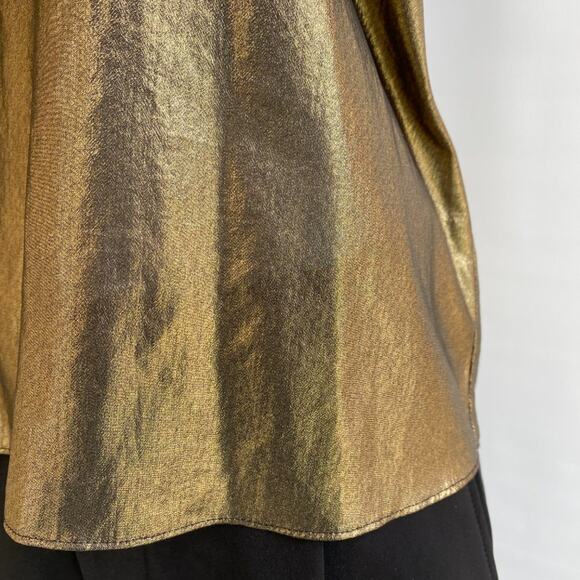 Gold sz M Generation Love NYC top - Picture 4 of 9